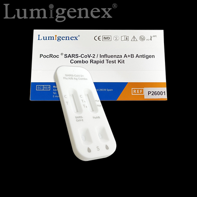 COVID19 Influenza A B Kit de test rapide Or colloïdal Écouvillon nasal CE ISO