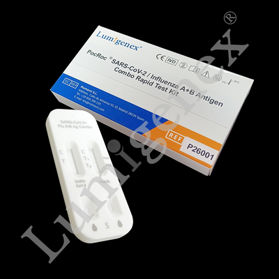 Écouvillon nasal combiné d'essai d'antigène d'or colloïdal pour la grippe A+B