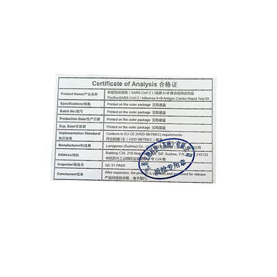 Grippe colloïdale de l'or COVID19 une détection rapide Kit Easy To Use de B