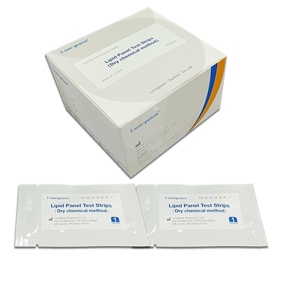2 bandes d'essai de panneau de lipide des minutes HDL avec la méthode chimique sèche