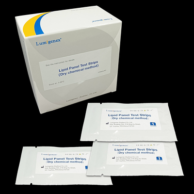 Bandes d'essai de panneau de lipide pour des essais de la gestion 15 de Dislipidemia/boîte