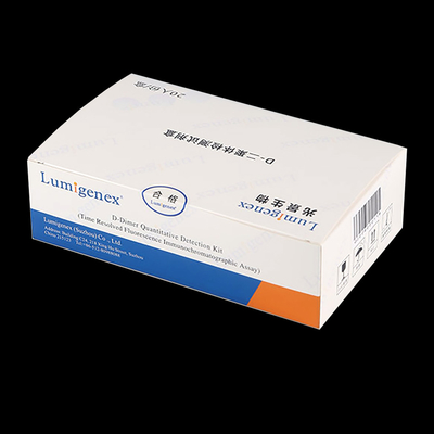 Kit de test ISO13485 POC D-dimère de sang total par marqueur cardiaque de technologie TRFIA