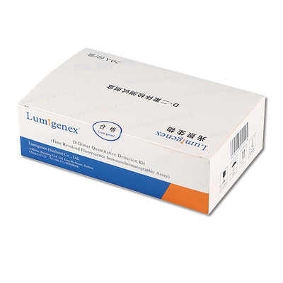 Kit de test ISO13485 POC D-dimère de sang total par marqueur cardiaque de technologie TRFIA