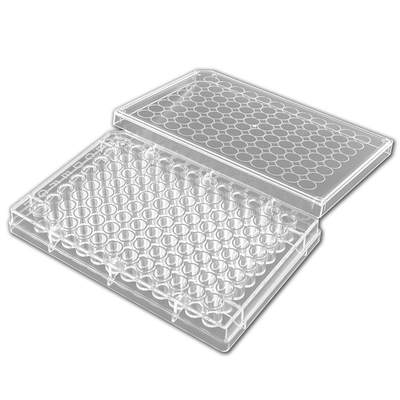 Fond plat 96 Elisa Plate White bonnes stérile gamma/noir