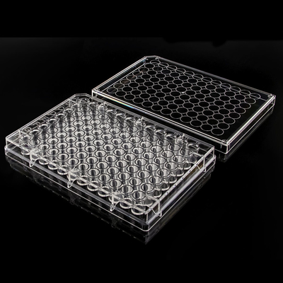 Fond plat 96 Elisa Plate White bonnes stérile gamma/noir