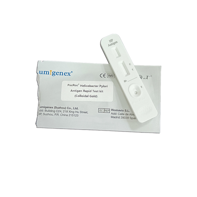 Kit de test rapide d'antigène Helicobacter Pylori d'or colloïdal Spécimen de selles d'échantillon fécal