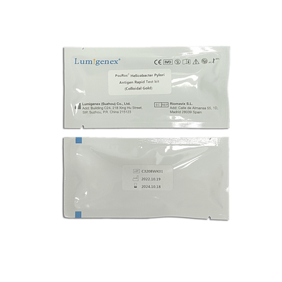 Kit de test rapide d'antigène Helicobacter Pylori d'or colloïdal Spécimen de selles d'échantillon fécal