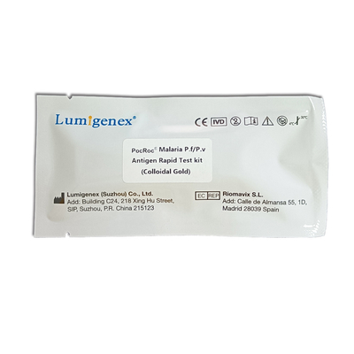Malaria PF/PV Antigen Rapid Test Kit Colloidal Gold CE Enregistré
