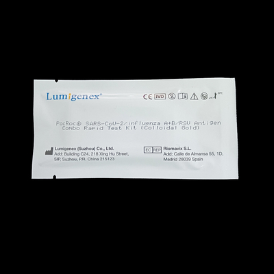 SARS-CoV-2/kit rapide d'essai d'antigène enregistré par CE rapide combiné de Kit Colloidal Gold d'essai antigène de la grippe A+B/RSV