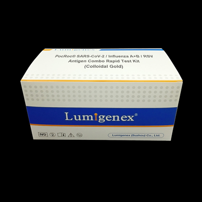 SARS-CoV-2/kit rapide d'essai d'antigène enregistré par CE rapide combiné de Kit Colloidal Gold d'essai antigène de la grippe A+B/RSV