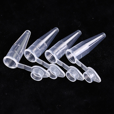 Consommables PCR transparents 0,6 ml Tube simple PCR avec des bouchons plats