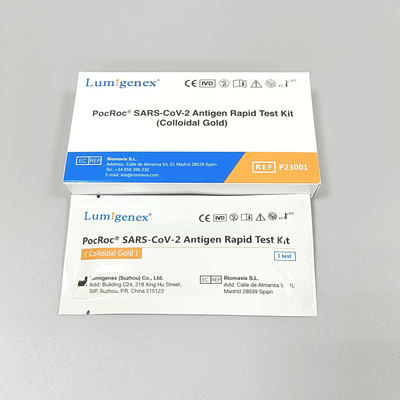 Emballage individuel Liste commune européenne des kits de test rapide de l'antigène SARS-CoV-2