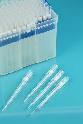 Bouts jetables clairs de micropipette de laboratoire, bouts de la pipette 1250ul