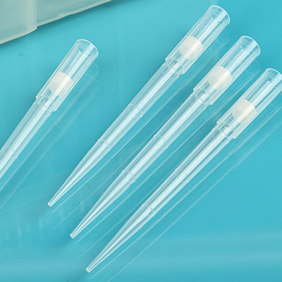 Bouts jetables clairs de micropipette de laboratoire, bouts de la pipette 1250ul