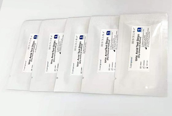 Chimie sèche bandelettes de test d'acide urique de 4 minutes approuvées ISO13485
