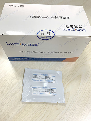 Bandelettes de test de panneau lipidique d'OEM, kit d'essai de cholestérol ISO13485 et de triglycérides