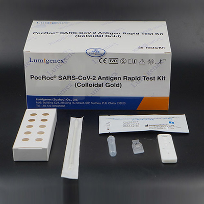 Kit d'essai colloïdal diagnostique d'or d'écouvillon nasal pour la sensibilité élevée de Covid-19