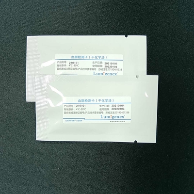 Bandelettes de test Lumigenex Lipid Panel 15 tests/boîte d'échantillon de sang